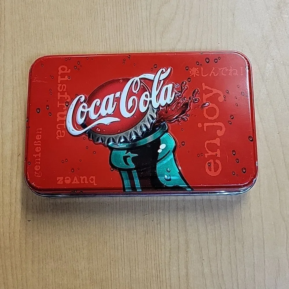 Coca Cola‎ Collector's Tin w/2 Decks of Coke Cards, Collectors Guide Book, Mug